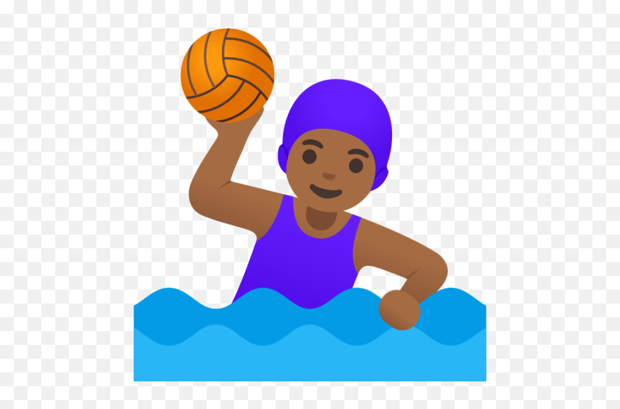 Woman Playing Water Polo Medium - Dark Skin Tone Emoji,Water Emoji Transparent