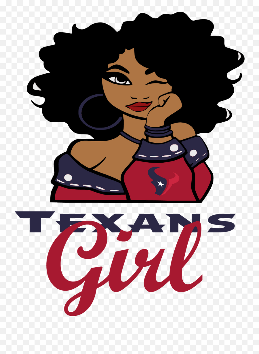 Texans Girl U2013 Tz - Customink Emoji,Steelers Clipart