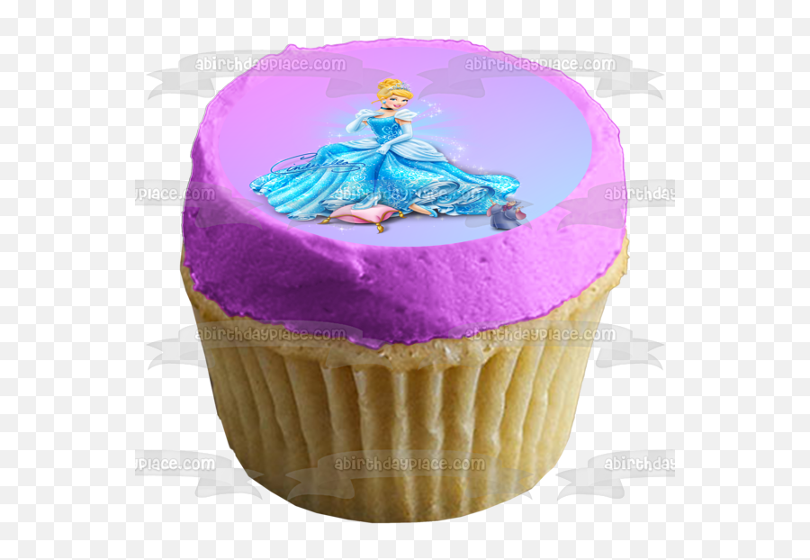 Disney Princess Cinderella Ball Gown Fairy Godmother Edible Cake Topper Image Abpid05516 Emoji,Fairy Godmother Png