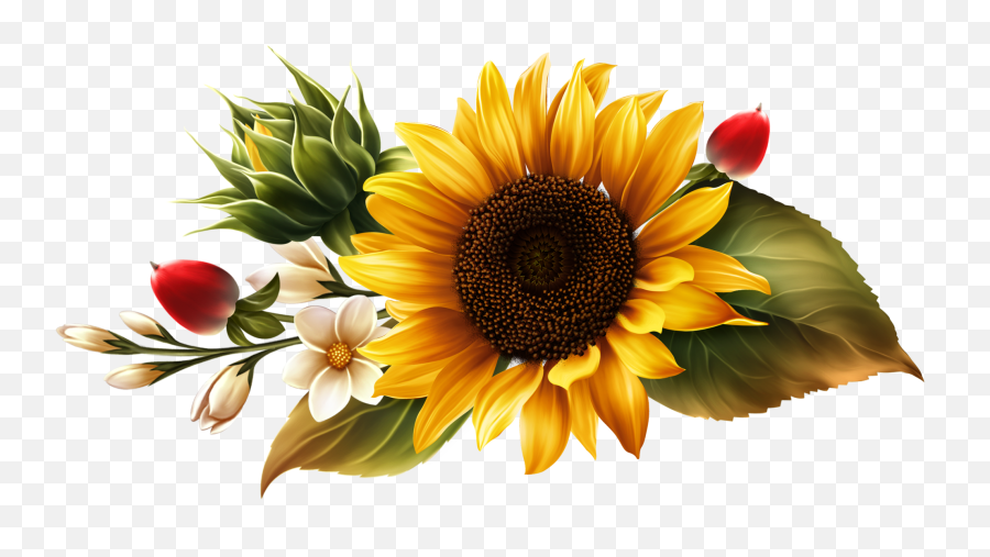 Bright Yellow Sunflower - Fall Sunflower Png Emoji,Sunflower Png