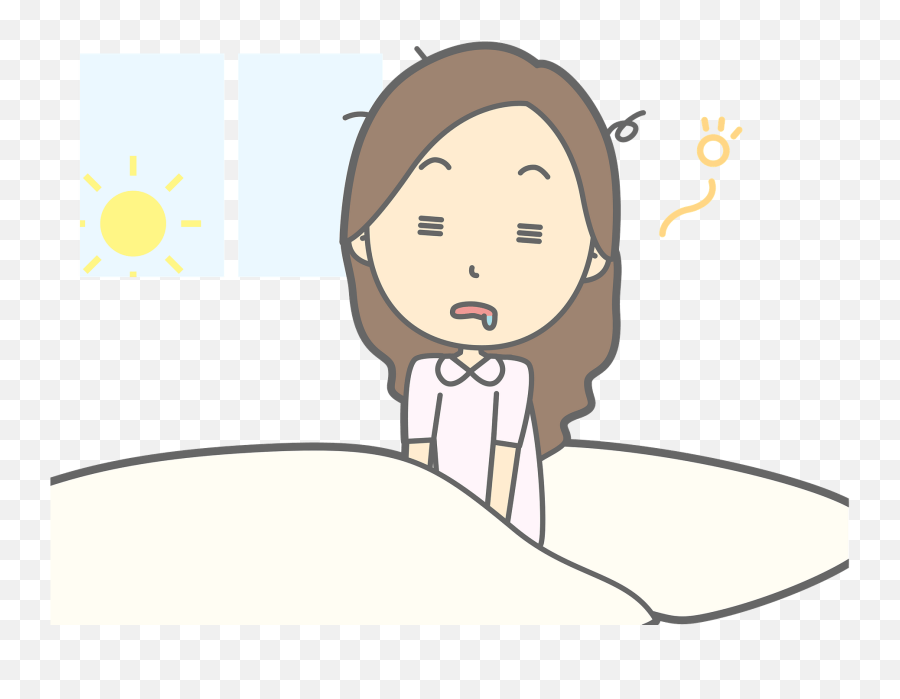 Woman Is Waking Up Clipart - Woman Wake Up Clipart Emoji,Wake Up Clipart