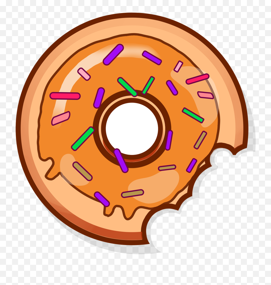 Doughnut Clipart Orange Donut Picture - Clip Art Donut Png Emoji,Donut Png