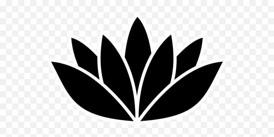 Black Lotus Flower Picture Clip Art At Clkercom - Vector Lotus Flower Png Black Emoji,Lotus Flower Png