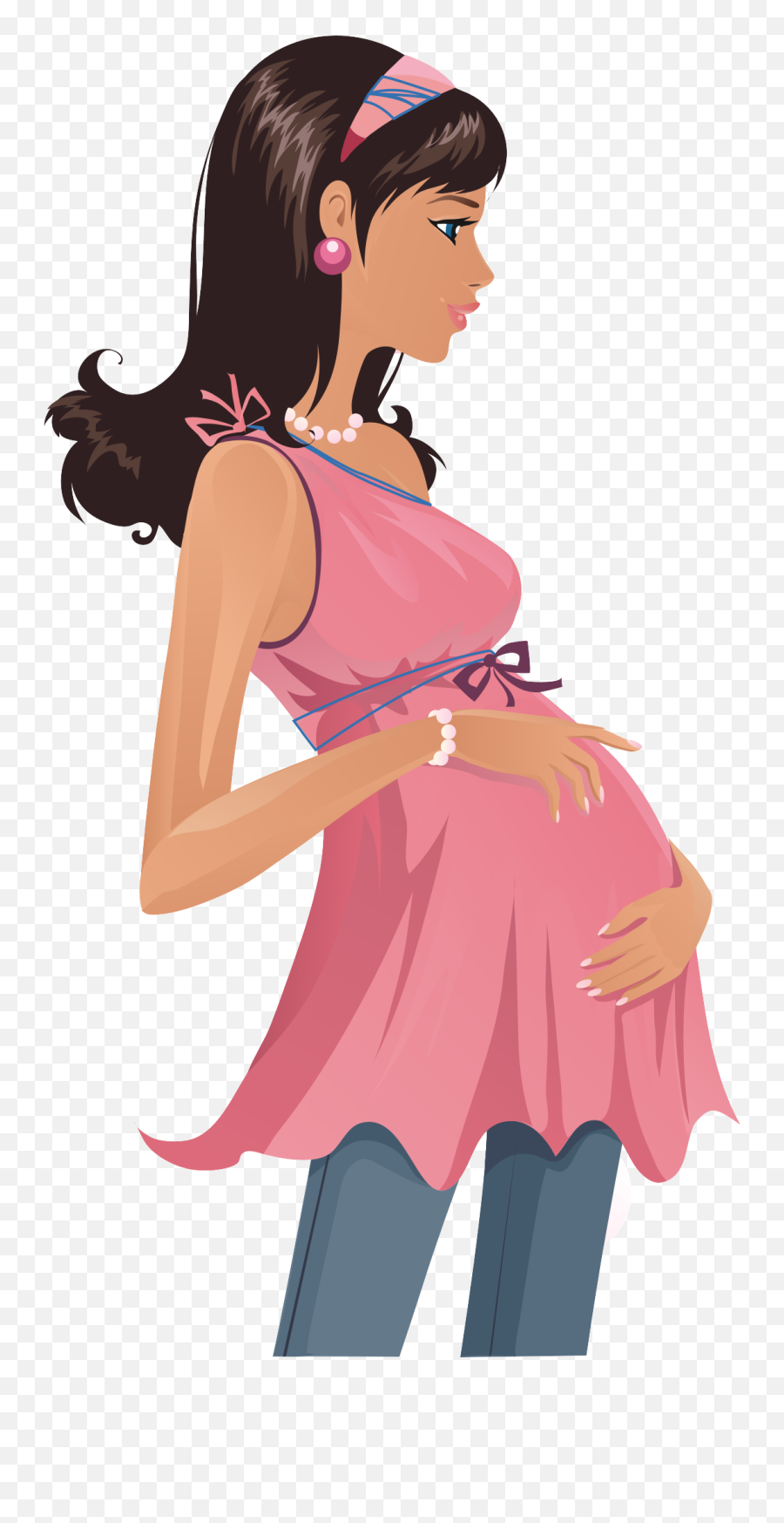 Pregnant Woman Png - Woman Teenage Pregnancy Cartoon Emoji,Pregnant Woman Clipart
