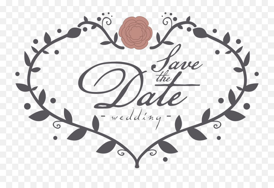 Download Wedding Photo Overlay Text - Save The Date Png In Hd Emoji,Save The Date Clipart