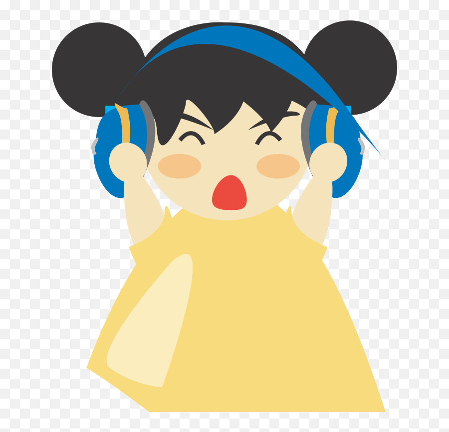 Free Clip Art Girl With Headphone5 By Dcatcherex - Menina Com Fone De Ouvido Png Emoji,Headphone Clipart