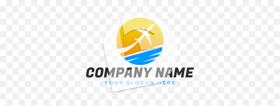 Aircraft Travel Holiday Logo - Vertical Emoji,Sun Logo