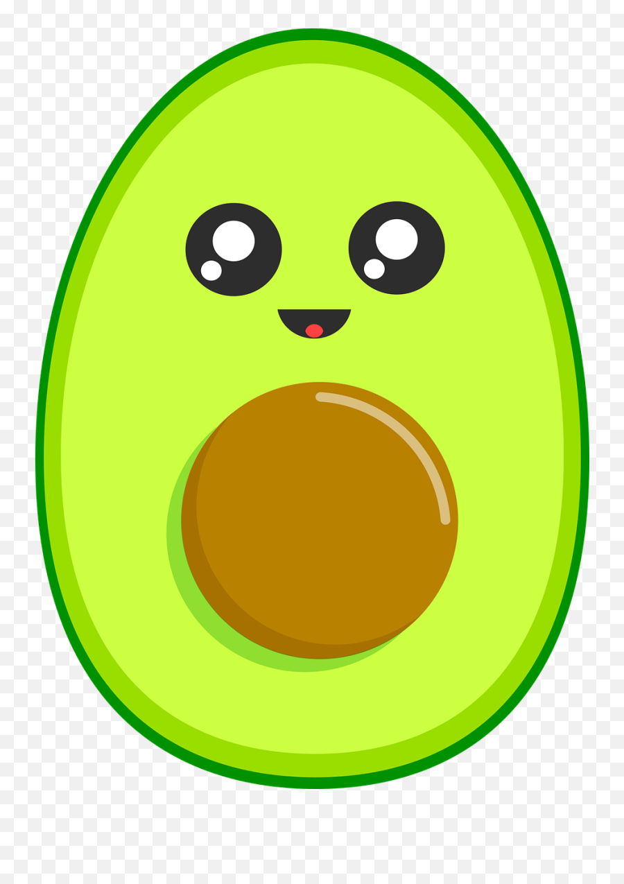 Avocado Cute Kawaii - Happy Emoji,Cute Png