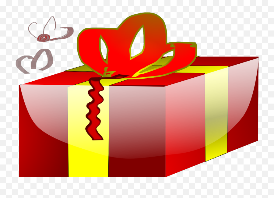 Red Wrapped Christmas Present Svg - Horizontal Emoji,Present Clipart