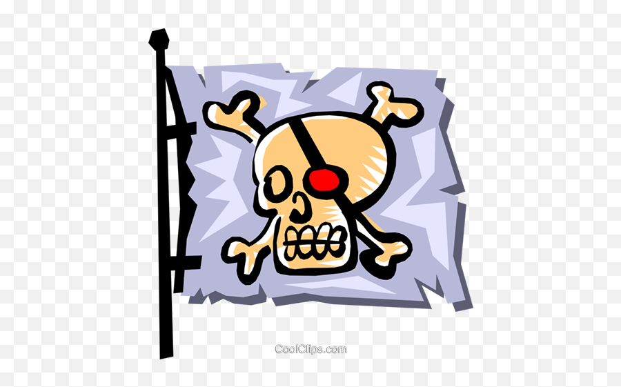 Pirate Flag Royalty Free Vector Clip - Ddt Emoji,Pirate Flag Clipart