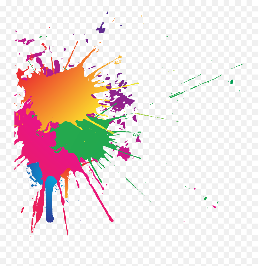 Download Colorful Smoke Clipart Png - Paint Gif Transparent Colour Splash Emoji,Smoke Clipart
