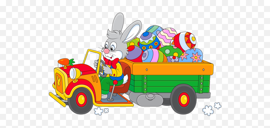 Easter Bunny Easter Easter Egg Toy Car For Easter - 5139x3222 Transparent Png Easter Bunny In A Car Emoji,Toy Car Png