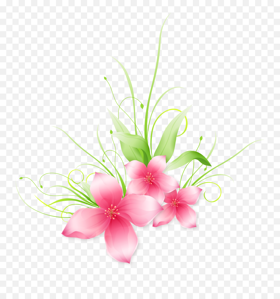 Pink Flower Png Clip - Flowers Png Transparent Cartoon Floral Emoji,Flowers Png