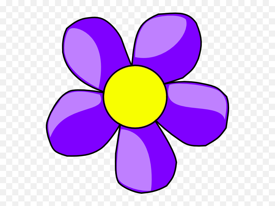 Purple Clipart Flower Png Image With No - Purple Flower Clipart Emoji,Purple Flower Clipart