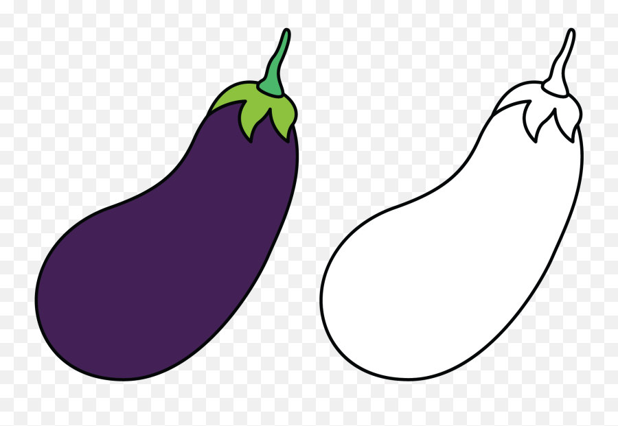 Coloring Eggplant For Kids Graphic - Superfood Emoji,Eggplant Clipart