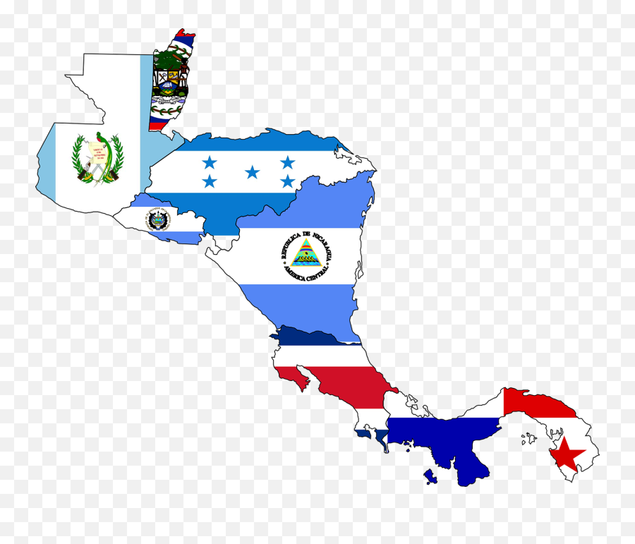 In Contrast To The Region Central America Is Growing - America Central Y Sus Banderas Emoji,Trade Clipart
