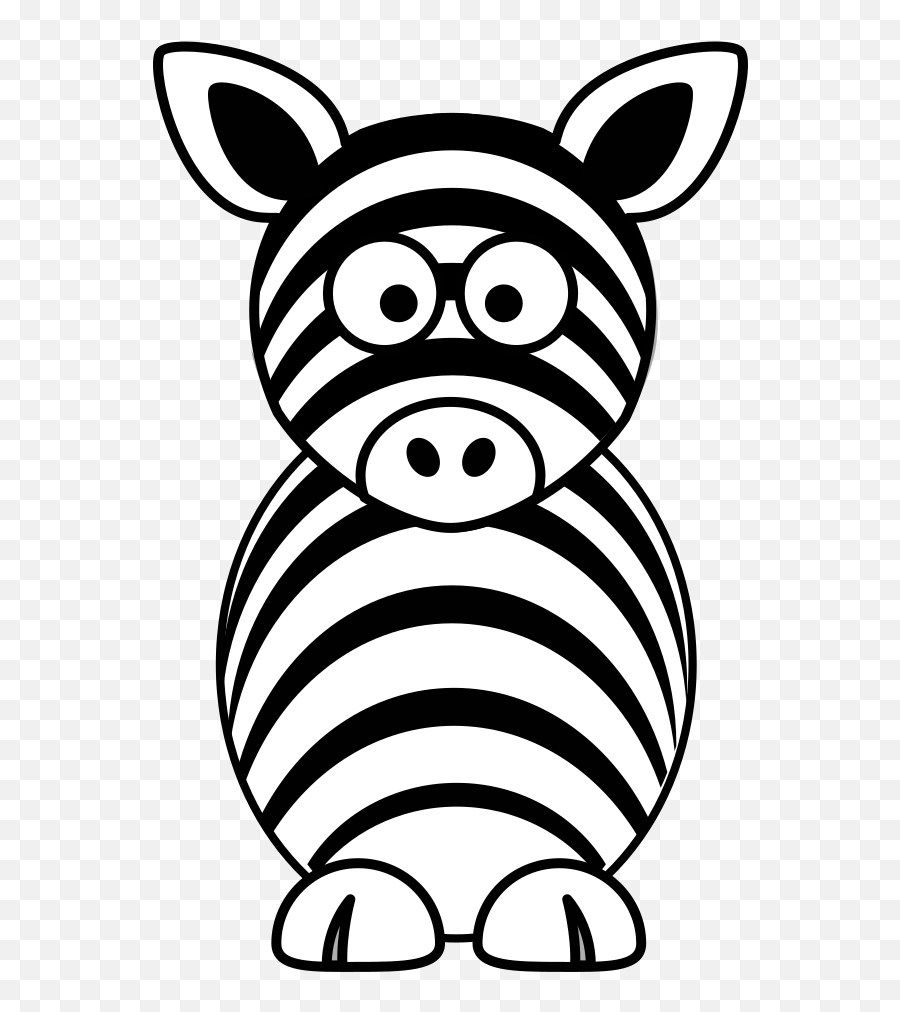 Black White Zebra Clip Art At Clker - Zebra Clipart Emoji,Zebra Clipart Black And White