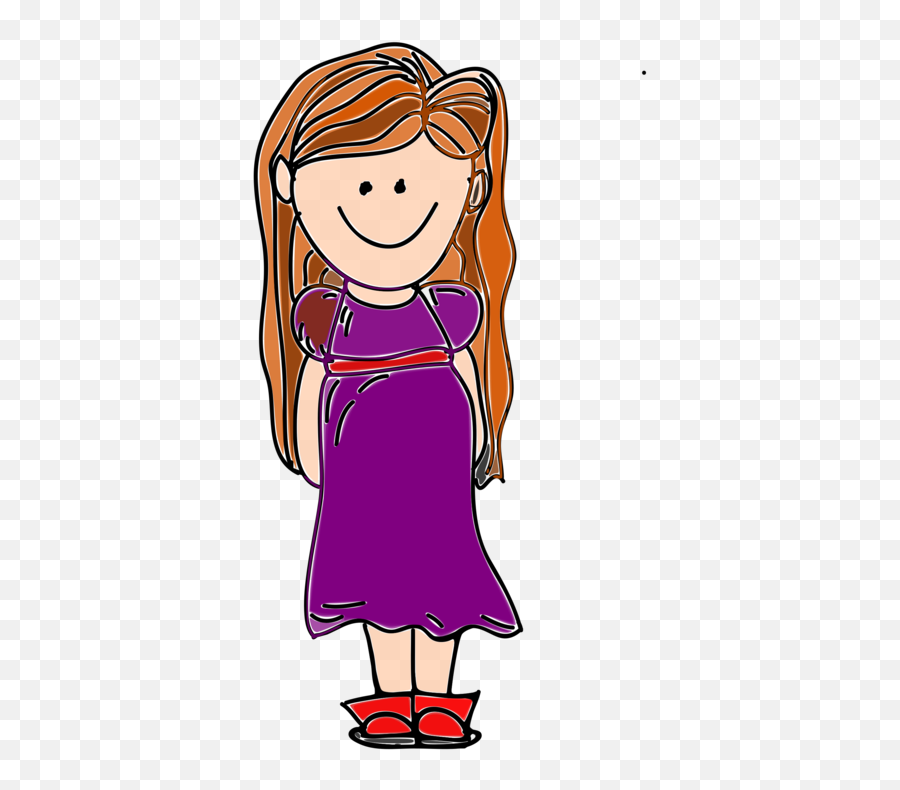 Art Human Girl Png Clipart - Female Child Cartoon Png Emoji,Darkness Clipart