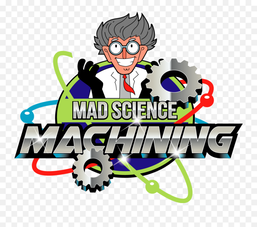 Mad Science Machining - Language Emoji,Machine Shop Logo