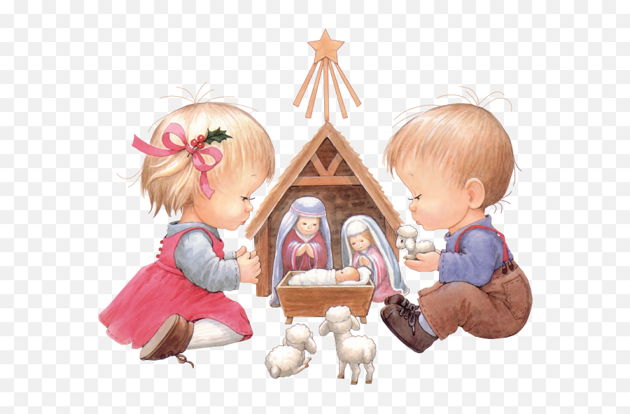 Nativity Clipart Vintage Nativity Vintage Transparent Free - Importancia De La Navidad Para Los Niños Emoji,Christmas Nativity Clipart