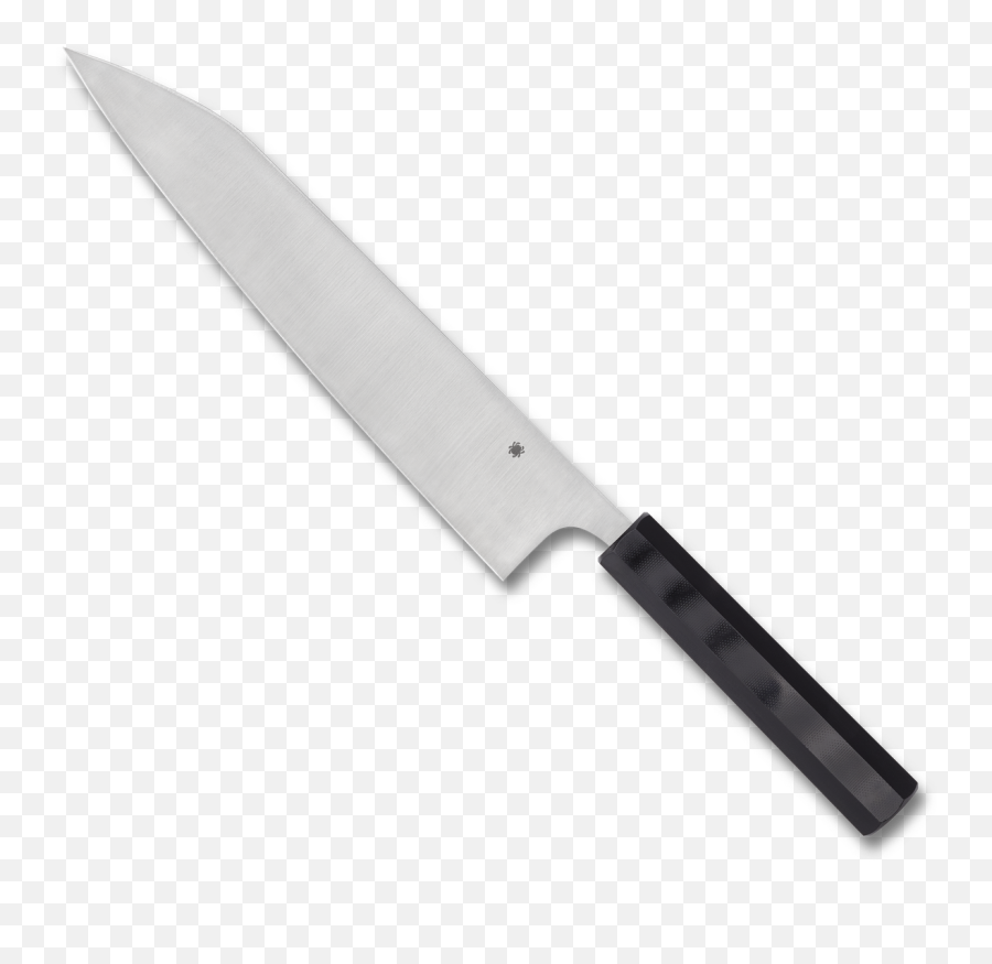 Spyderco Culinary Murray Carter Wakiita Gyuto Kitchen Knife K19gp Plain Edge Bd1n Stainless Steel Blade Black G - 10 Handle Emoji,Kitchen Knife Png