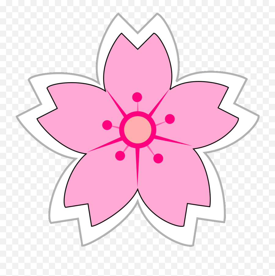 Sakura Symbol Svg Vector Sakura Symbol Clip Art - Svg Clipart Emoji,Sakura Clipart