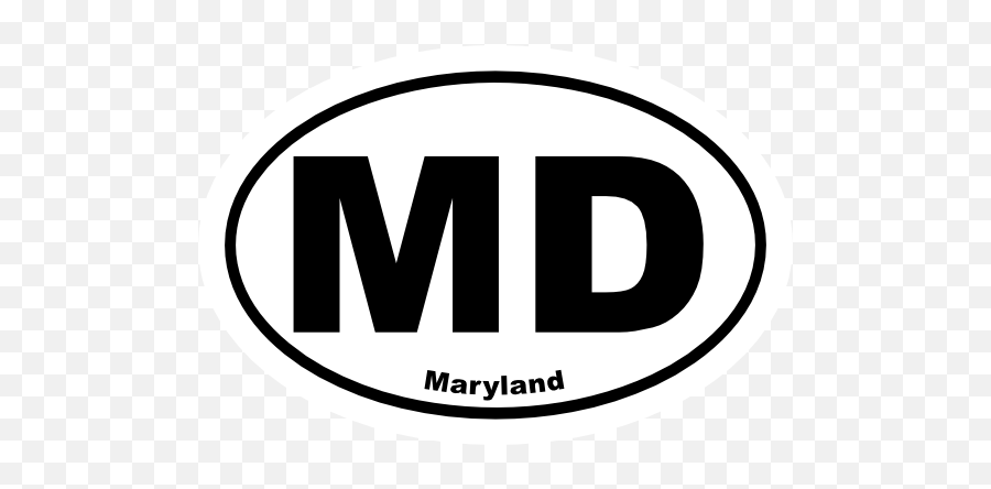 Maryland Md Oval Sticker Emoji,Maryland Clipart