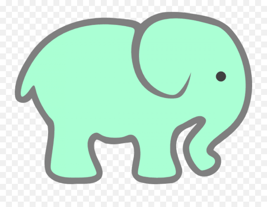 Green Baby Elephant Clipart Png - Cute Green Elephant Emoji,Baby Elephant Clipart