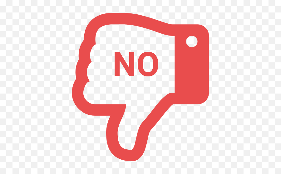 Thumbs - Down Emoji,Red No Sign Transparent