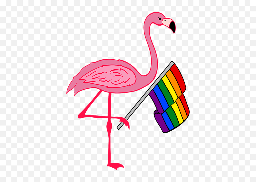 Cute Flamingo Rainbow Flag Gay Pride Tshirt Design Flamingo Emoji,Cute Flamingo Clipart