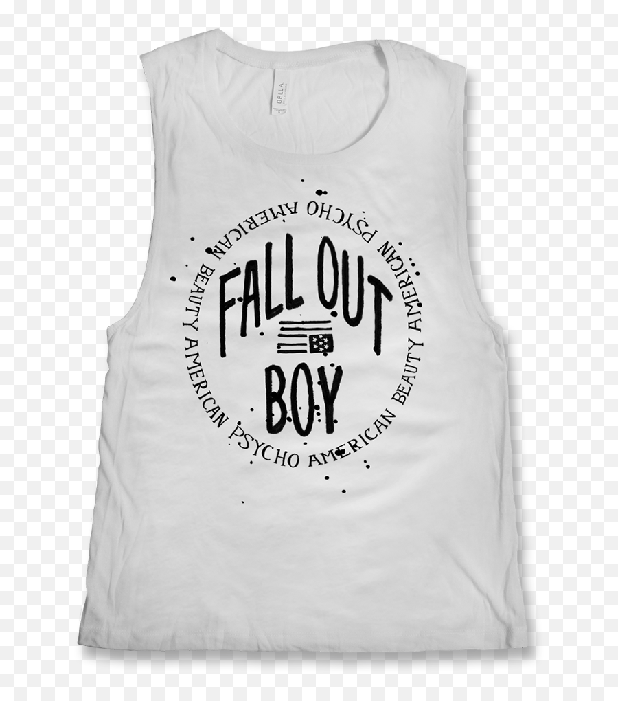 Sleeveless Tee Shirt Logo Tank Top - Sleeveless Emoji,Fall Out Boy Logo