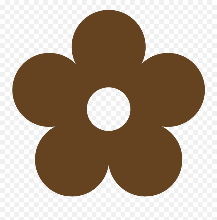 Free Clip Art - Simple Brown Flower Clipart Emoji,Pickleball Clipart