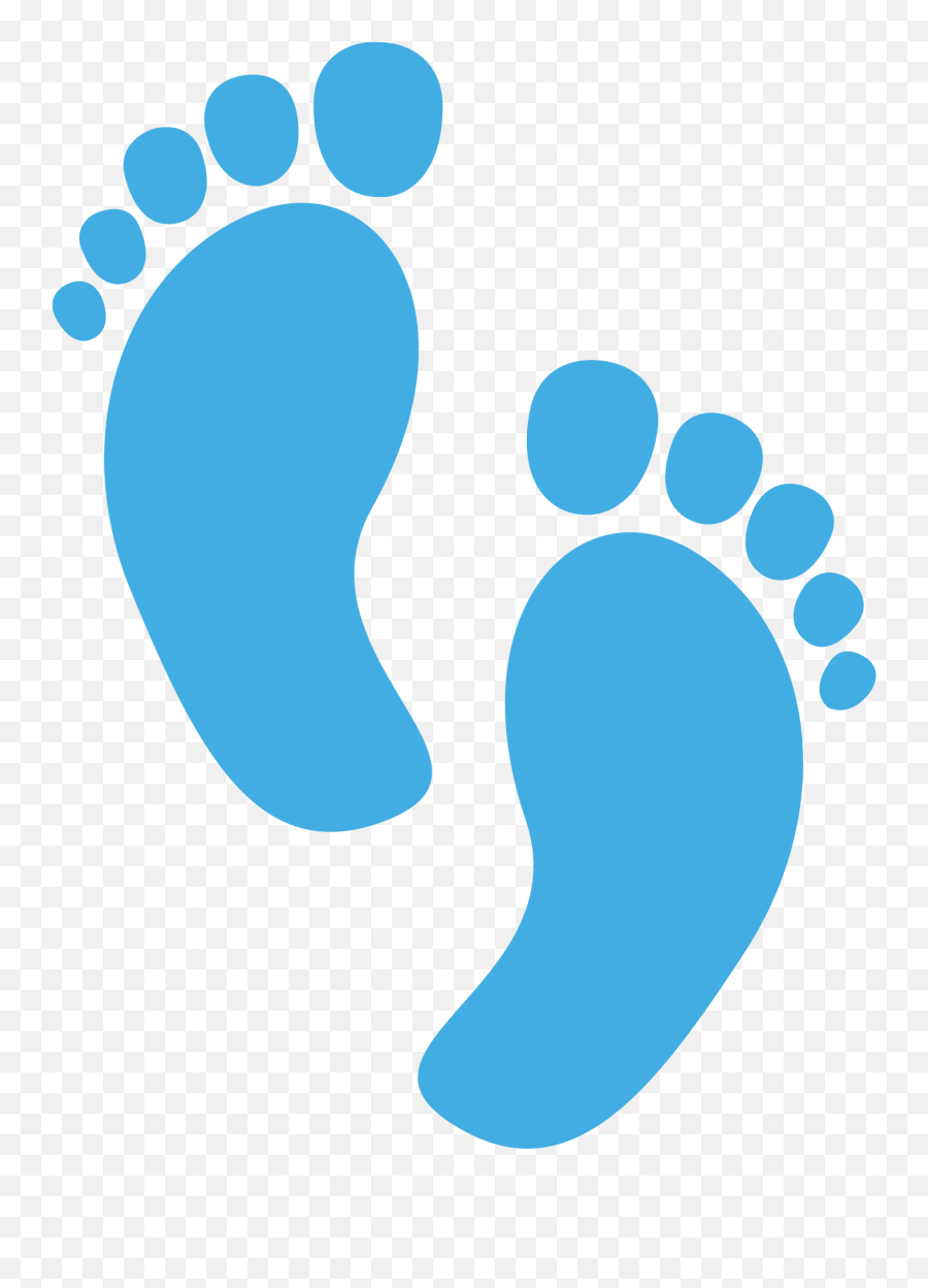 Baby Footprints Clipart 22 Buy Clip - Blue Foot Print Clipart Emoji,Footprints Clipart