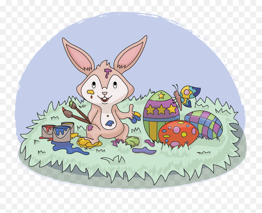 Bunny Painting Easter Eggs Clipart Free Download - Afbeeldingen Zoek De Verschillen Paashaas Emoji,Easter Eggs Clipart