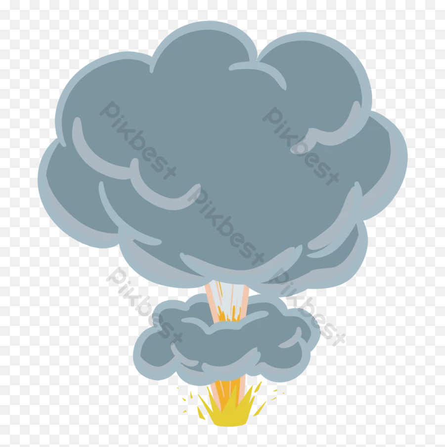 Cartoon Explosion Mushroom Cloud Illustration Png Images - Flame Emoji,Cartoon Smoke Png