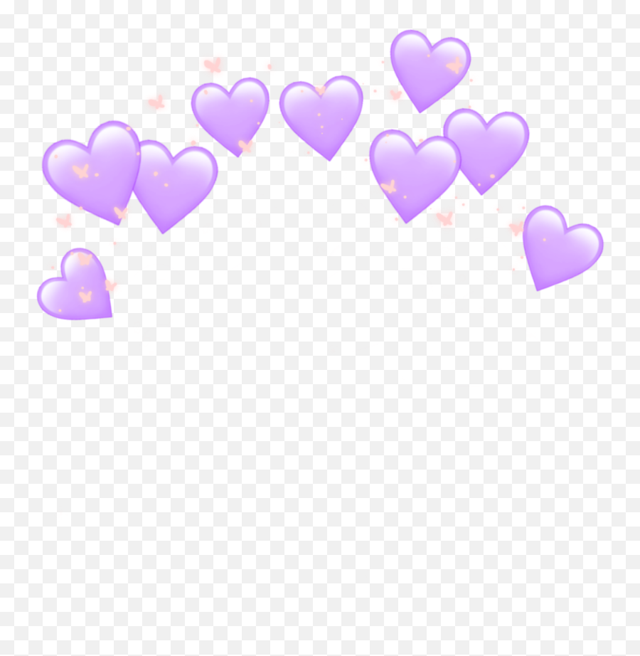 Download Heart Hearts Crown Emoji Tumblr Purple Heart Crown - Purple Heart Crown Png,Transparent Heart Emoji