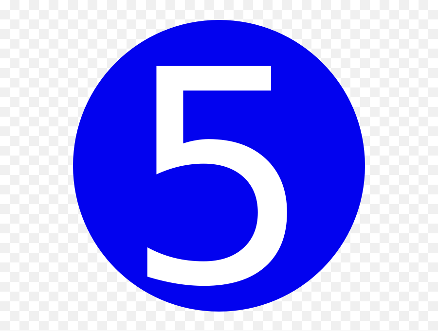 Clip Art Numeral 5 - Clipart Blue Number 5 Emoji,5 Clipart