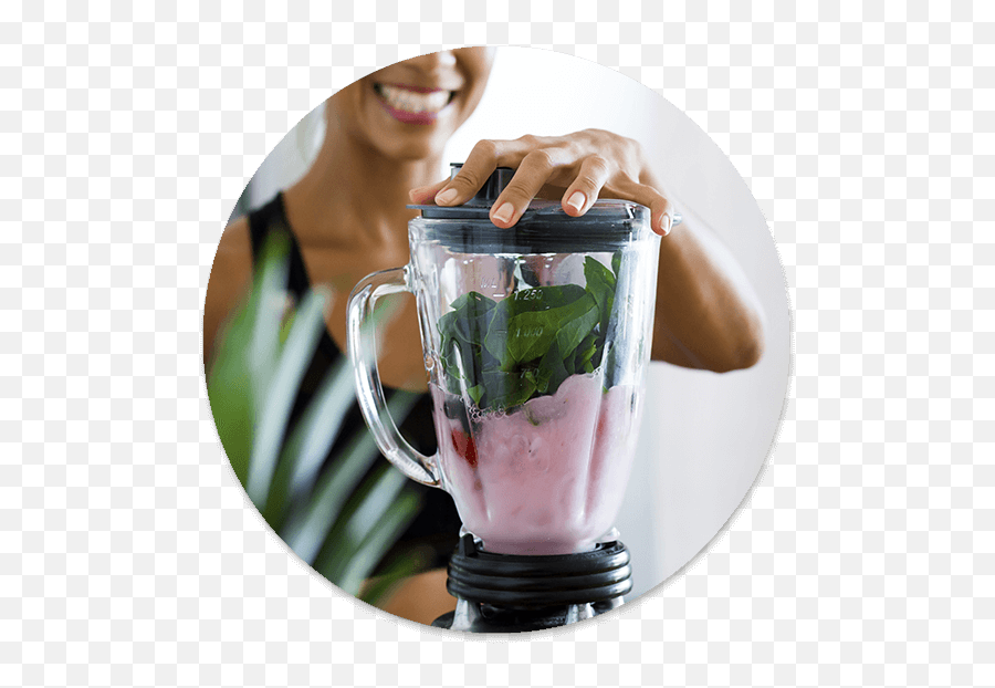 Download Woman Making Smoothie In - Working Out And Eating Healthy Emoji,Blender Transparent Background