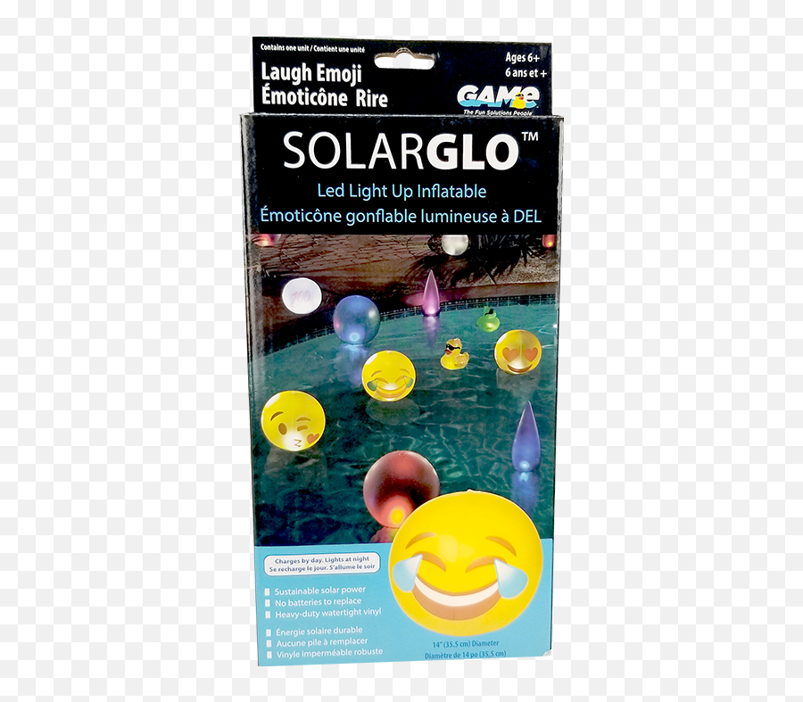 Solarglo Solar Light Floating Emoji Laughter Emoji Pool - Happy,Crying Laughing Emoji Png