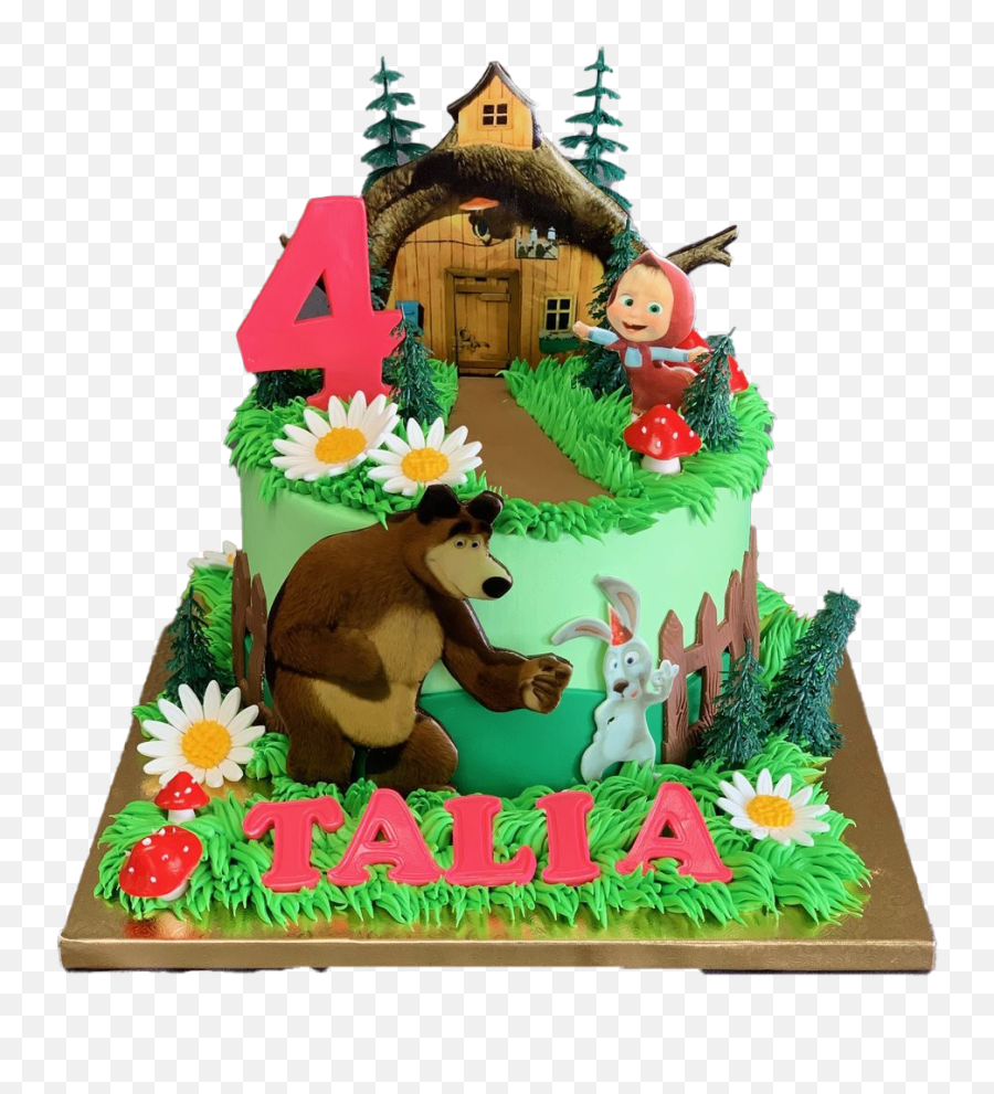 Masha And The Bear Cake Png Picture Png Mart - Cake Decorating Supply Emoji,Birthday Cake Png