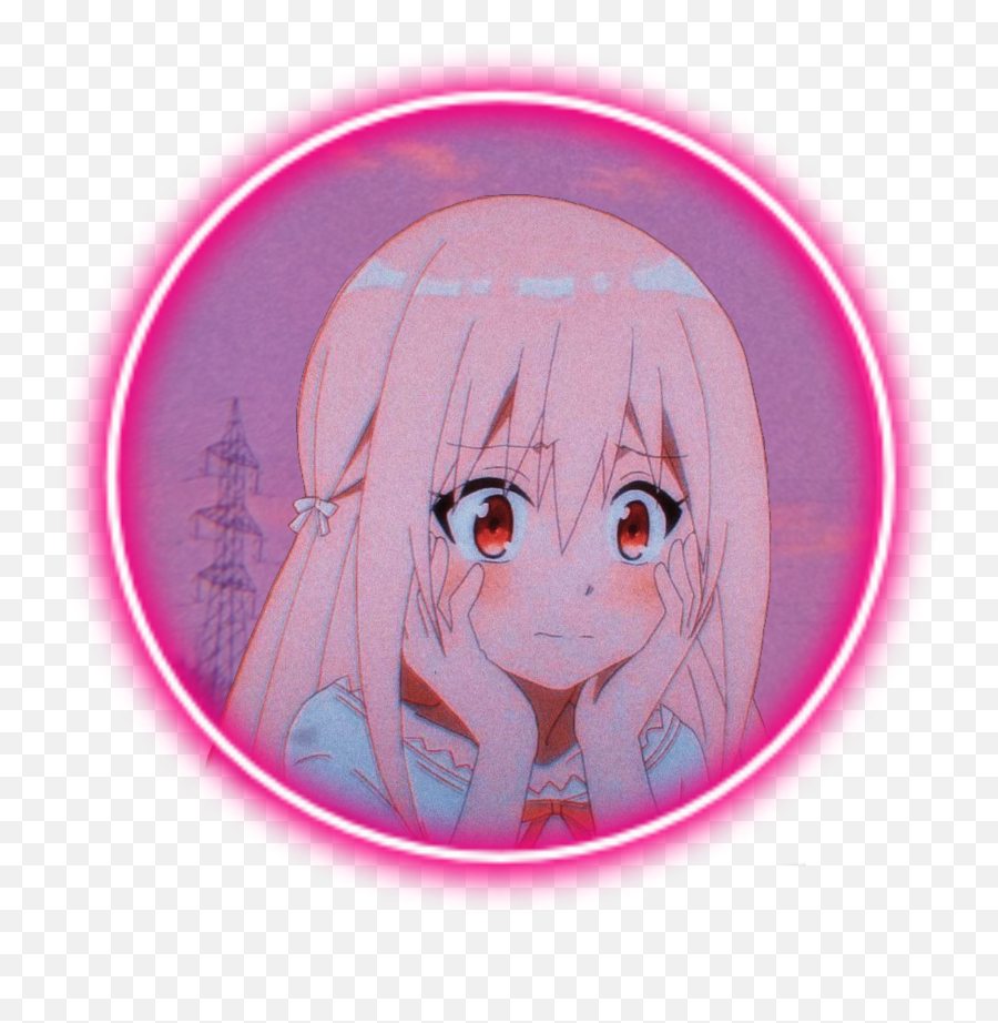 Anime Art Girl Japanese Animegirl Sticker By Paige - Anime Girl Neon Avatar Emoji,Avatar Logo