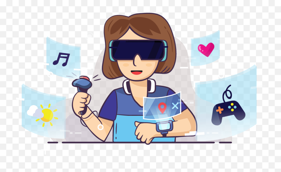 Top Virtual Reality Vr Game Development Company In Usa - Game Developer Illustration Png Emoji,Virtual Reality Png