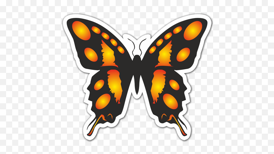 Sticker Monarch Butterfly Muraldecalcom - Mariposa Pegatina Sin Fondo Emoji,Monarch Butterfly Png