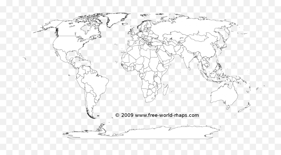 Printable - Whitetransparentpoliticalblankworldmapc3png Blank World Map Black Background Emoji,World Map Png