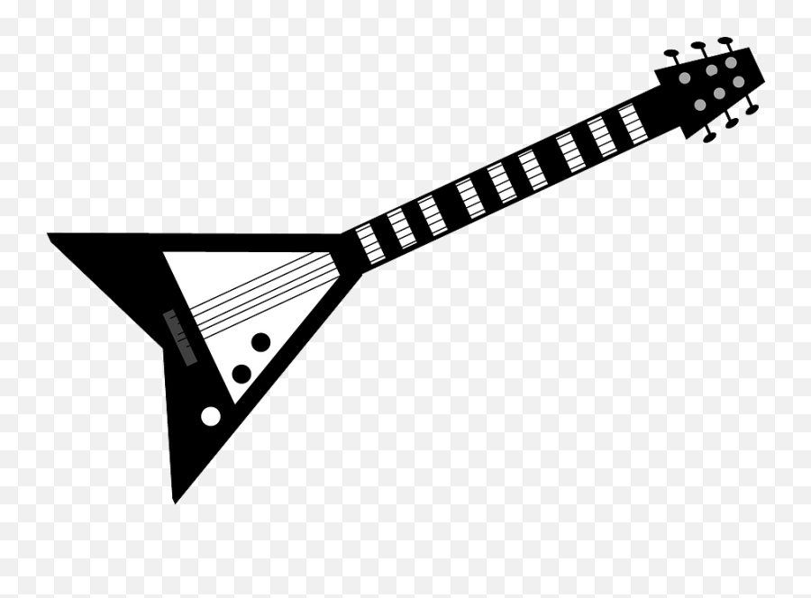 Download Rock Guitar Png Pic - Electric Guitar Clipart Black Clipart Of A Electric Guitar Emoji,Guitar Clipart