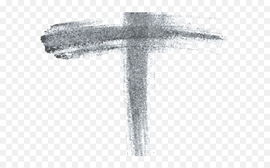 Drawn Cross Lent Ash - Transparent Ash Wednesday Cross Png Emoji,Ash Wednesday Clipart