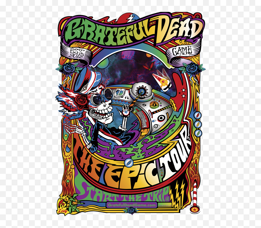 Download Greatfuldead Image On We Heart - Poster Grateful Dead Designs Emoji,Greatful Dead Logo
