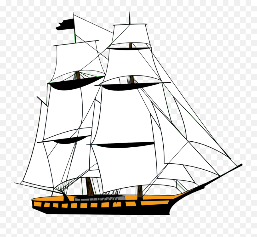 Sailing Ship White Clipart - Sailing Ship Icon Png Emoji,Boat Clipart Black And White