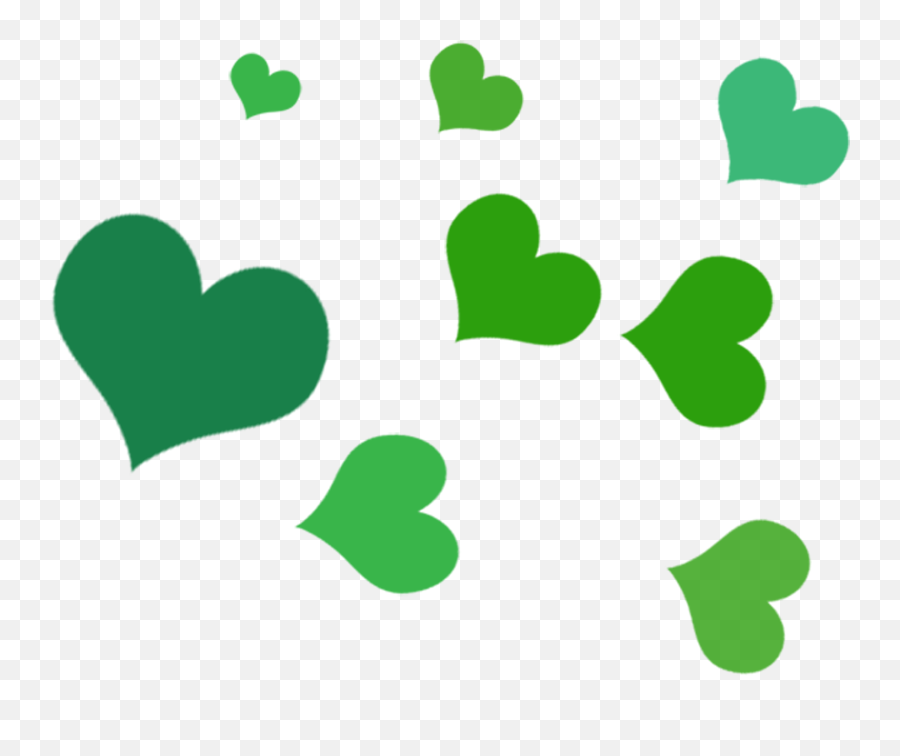 Green Leaves Clipart Leaf Shape - Heart Shape Leaves Png Transparent Background Green Green Hearts Png Emoji,Green Leaves Png