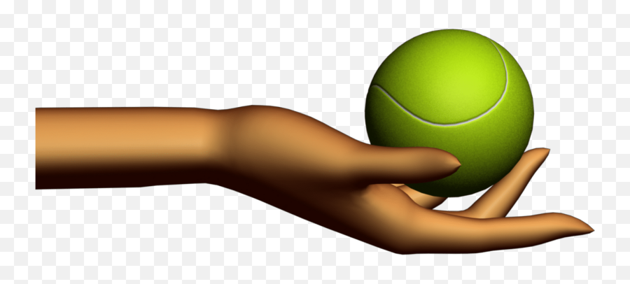 Sports Themed Video Clipart With Abstract Hand Holding - Clipart Hand Holding A Tennis Ball Emoji,Sports Ball Clipart